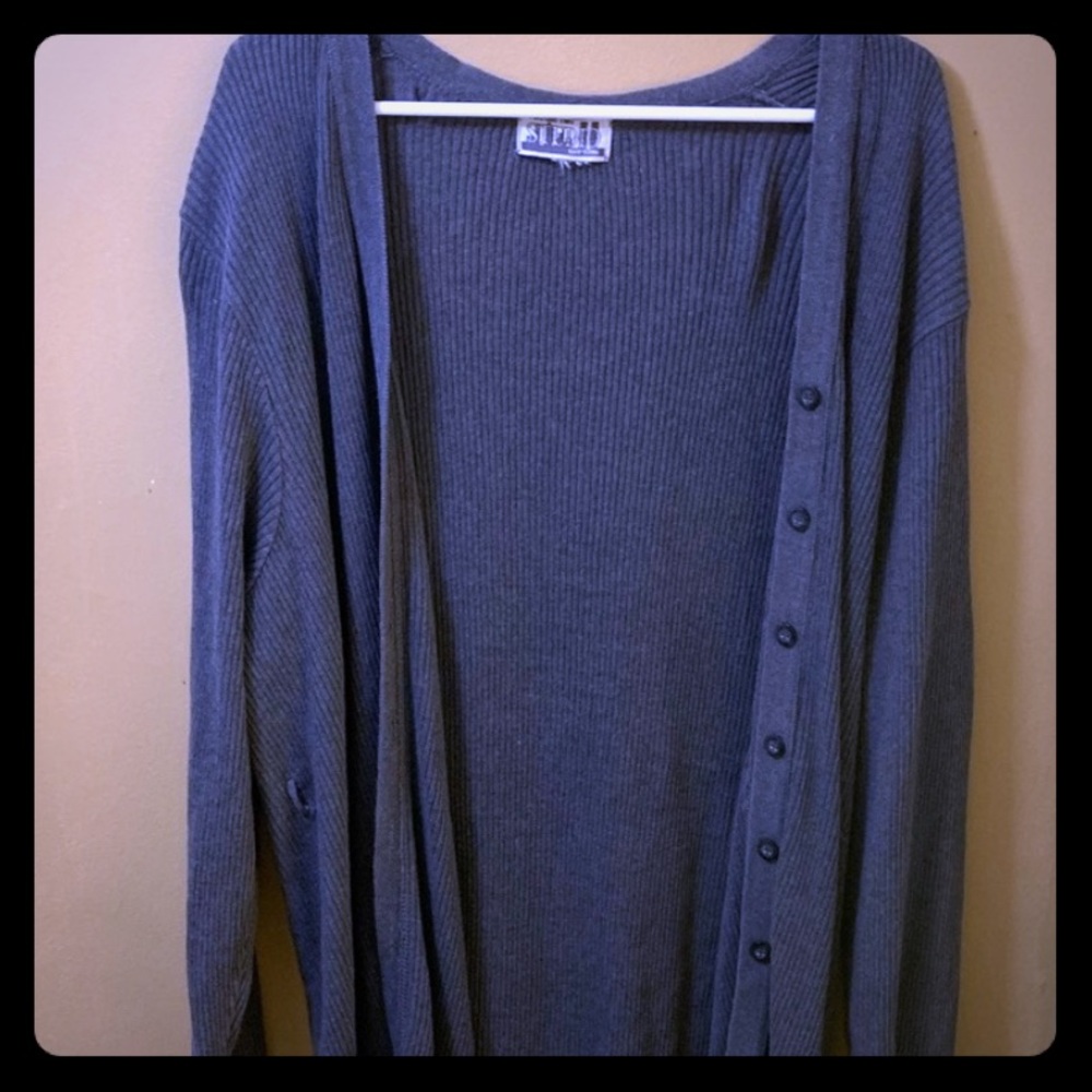 Long Gray Cardigan